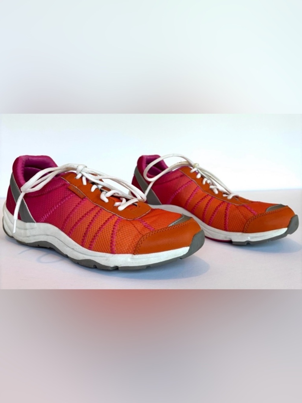 Vionic Orange and Pink Athletic Shoes / Sneakers.  Size 8